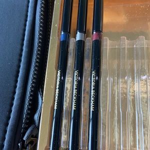 Set of 3 Victoria Beckham Satin Kajal  Liners! Bordeaux , Sea Grey, Navy Noir.